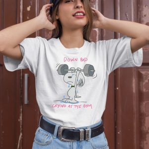 Snoopy Down Bad Crying At The Gym Shirt