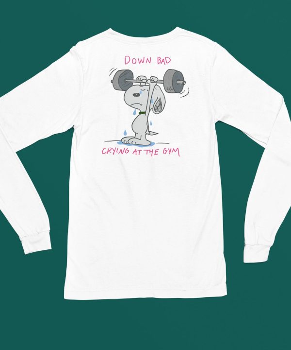 Snoopy Down Bad Crying At The Gym Shirt6