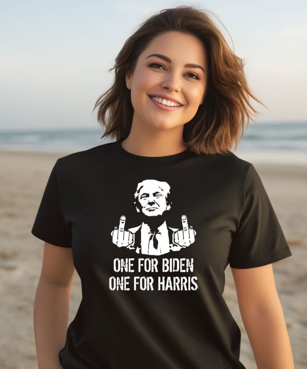 Trump Middle Finger One For Biden One For Harris Shirt2