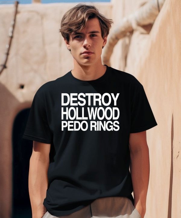 Barely Legal Clothing Destroy Hollwood Pedo Rings Shirt0