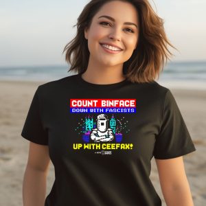 Count Binface Down With Fascists Up With Ceefax Shirt