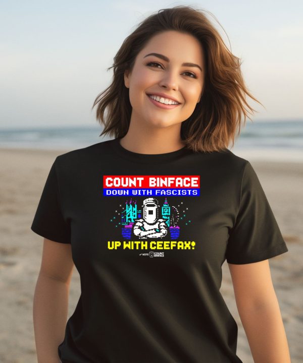 Count Binface Down With Fascists Up With Ceefax Shirt