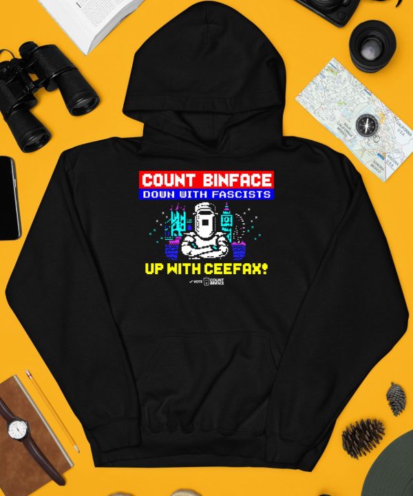 Count Binface Down With Fascists Up With Ceefax Shirt3