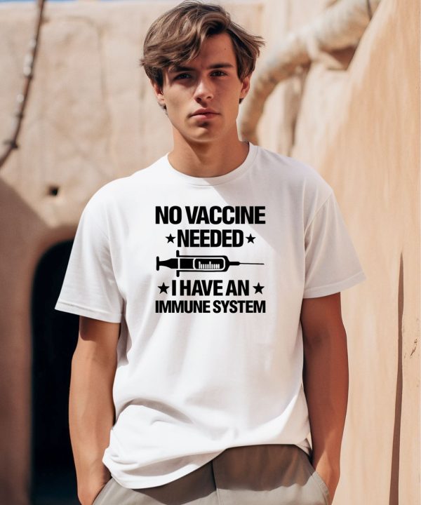 Laurence Fox Wearing No Vaccine Needed I Have An Immune System Shirt0