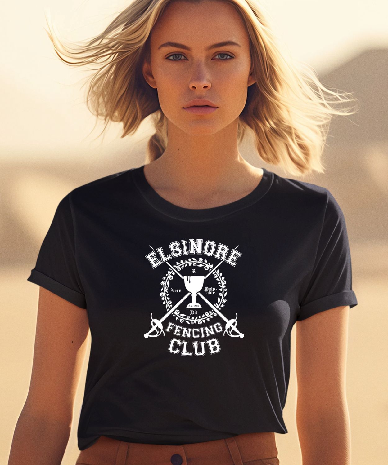 Andrew Scott Wearing Elsinore Fencing Club Shirt