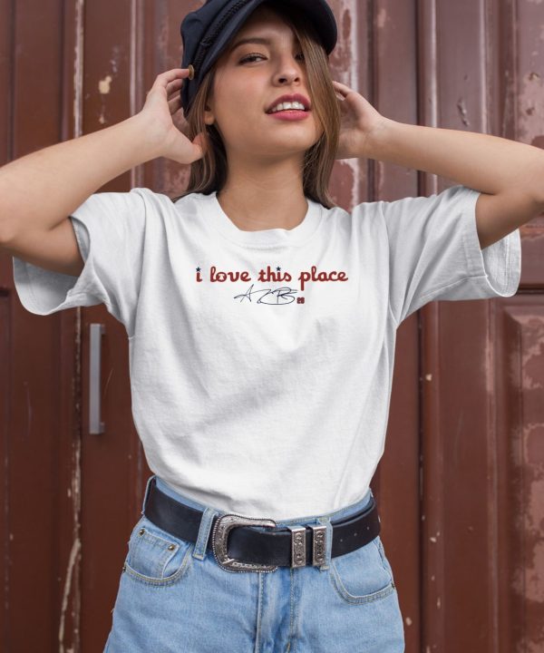 Cristopher Sanchez Wearing I Love This Place Shirt