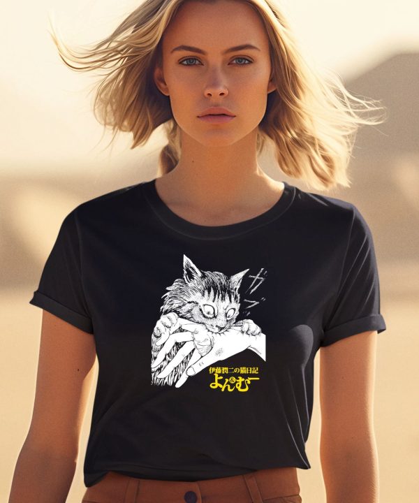 Junji Itos Cat Diary Yon Mu Cat Bite Shirt