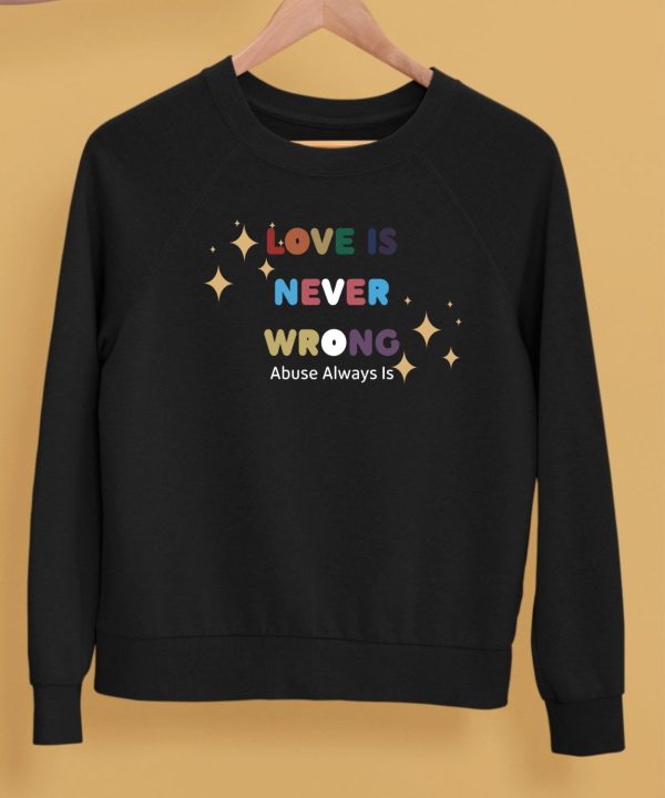 Love Is Never Wrong Abuse Always Is Shirt12