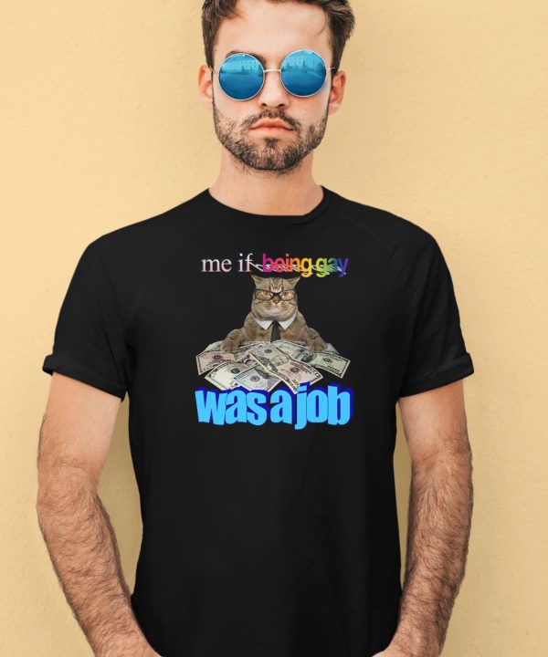 Me If Being Gay Was A Job Cat Shirt4