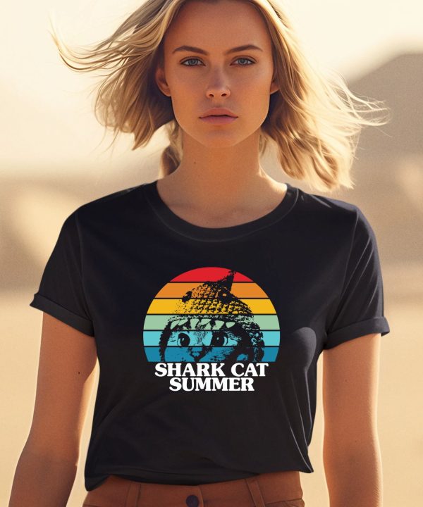 Shark Cat Summer Pride Shirt0