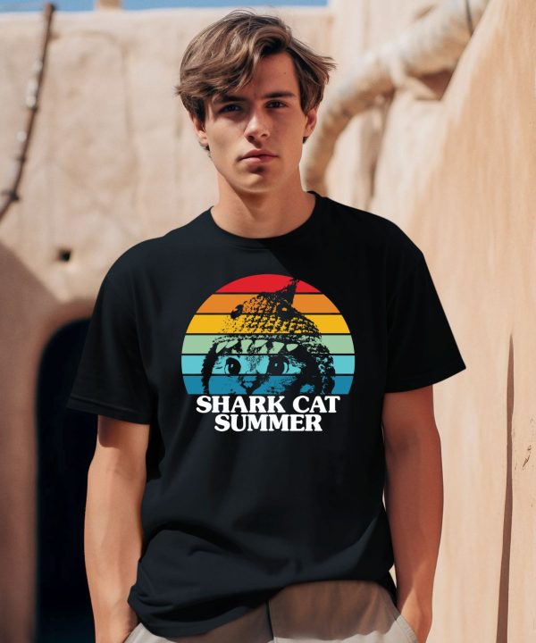 Shark Cat Summer Pride Shirt1