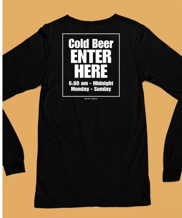 Charlie Berens Wearing Cold Beer Enter Here Shirt6