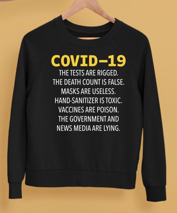 Covid 19 The Tests Are Rigged The Death Count Is False Masks Are Uselss Shirt5