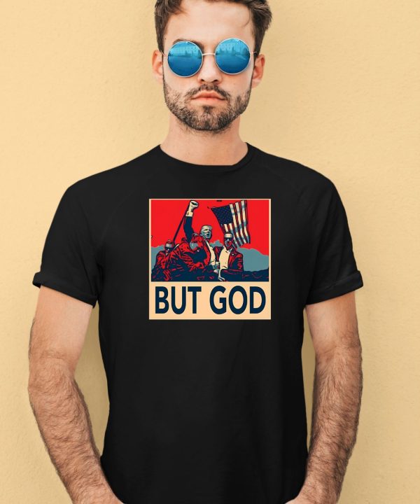 David J Harris Jr Wearing Donald Trump But God Shirt4