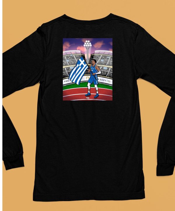 Giannis Antetokounmpo Will Be Gr Greeces Flag Bearer Shirt6