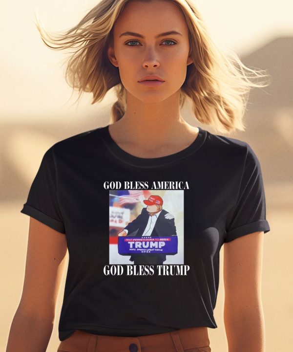 God Bless America God Bless Trump Shirt0