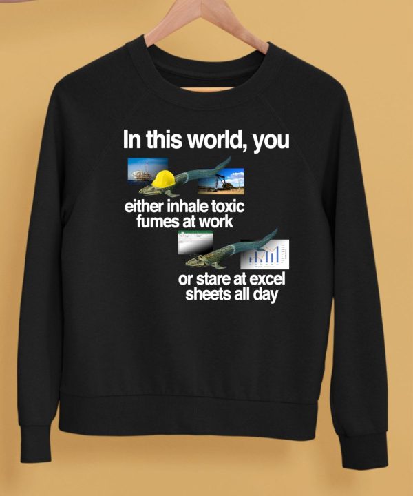 In This World You Either Inhale Toxic Fumes At Work Or Stare At Excel Sheets All Day Shirt12