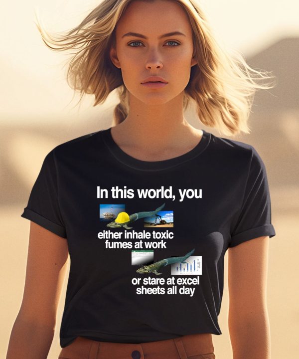 In This World You Either Inhale Toxic Fumes At Work Or Stare At Excel Sheets All Day Shirt8