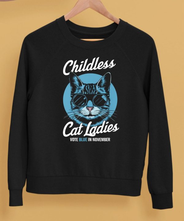 Kamala Harris Childless Cat Ladies Vote Blue In November Shirt5