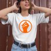 Mad Liberals Orange Fight Symbol Hand Shirt1