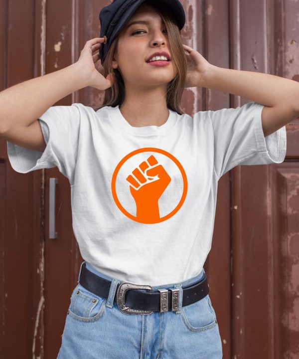 Mad Liberals Orange Fight Symbol Hand Shirt1