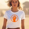 Mad Liberals Orange Fight Symbol Hand Shirt3