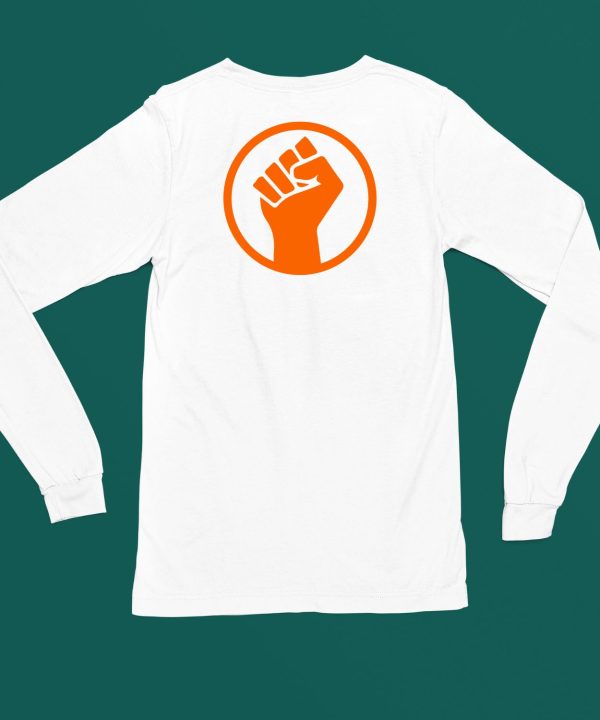 Mad Liberals Orange Fight Symbol Hand Shirt4