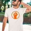 Mad Liberals Orange Fight Symbol Hand Shirt5