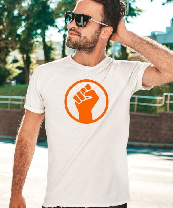 Mad Liberals Orange Fight Symbol Hand Shirt5