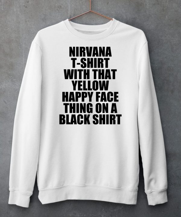 Nirvana T Shirt With That Yellow Happy Face Thing On A Black Shirt6