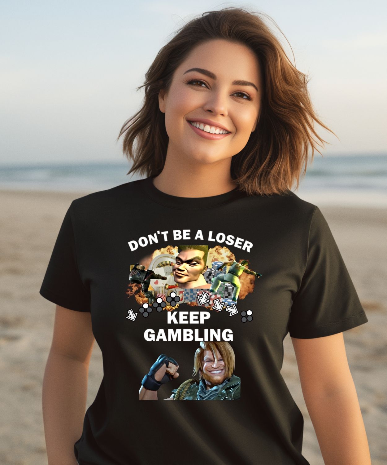 Romanjelly Don't Be A Loser Keep Gambling Shirt