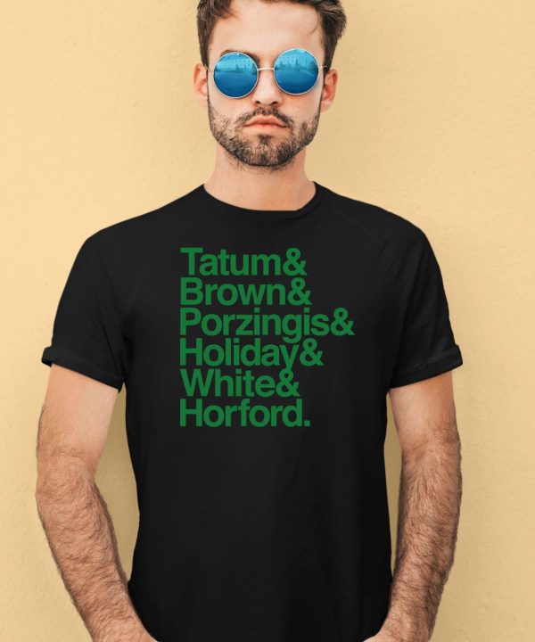 Tatum Brown Porzingis Holiday White Horford Shirt4