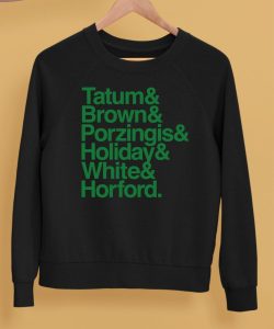 Tatum Brown Porzingis Holiday White Horford Shirt5