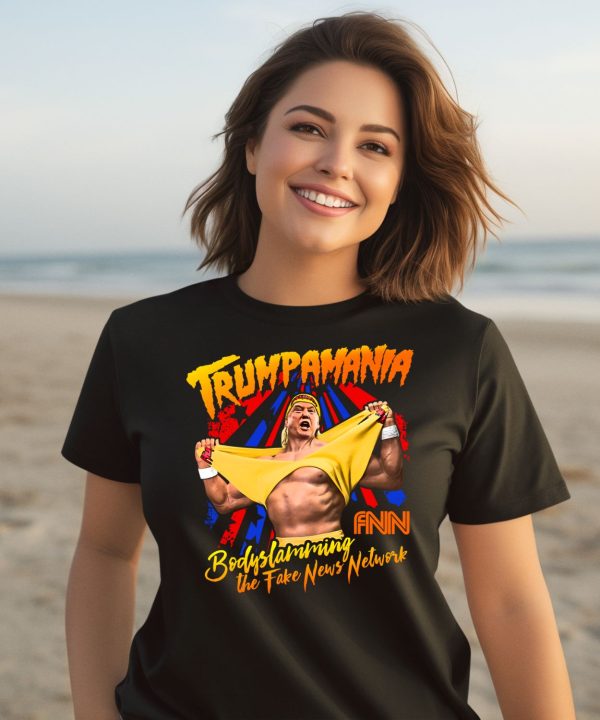 Trumpamania Bodyslamming The Fake News Network Shirt1