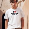 Maisie Peters Wearing I Love London Boys Shirt0