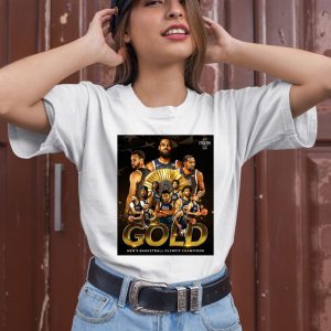 Paris 2024 Gold Mens Basketball Olympic Champions Shirt