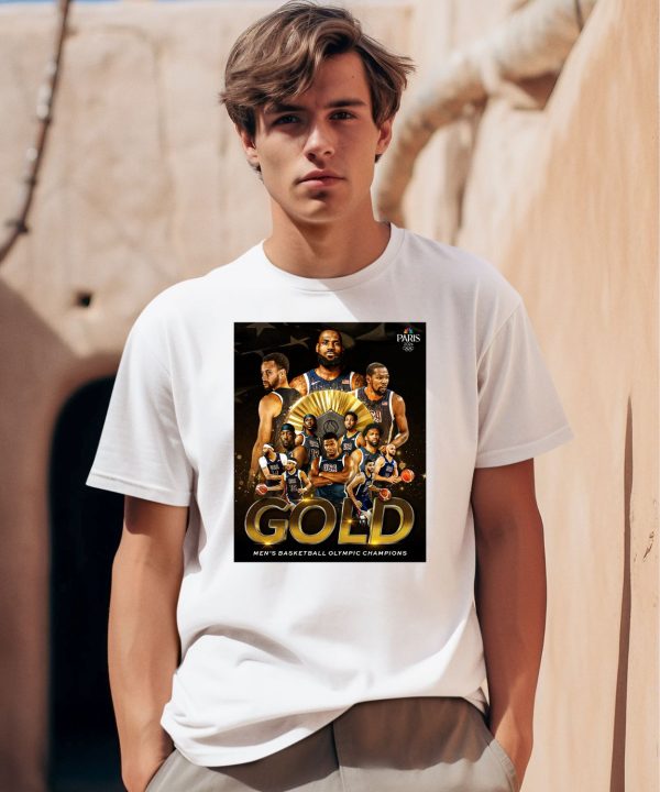 Paris 2024 Gold Mens Basketball Olympic Champions Shirt0