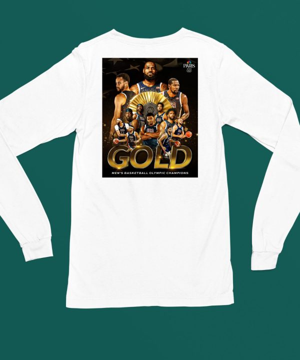 Paris 2024 Gold Mens Basketball Olympic Champions Shirt4